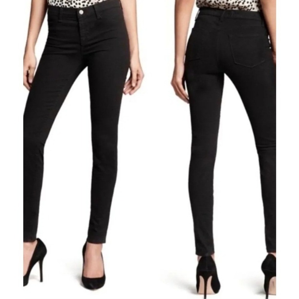 J Brand Super Skinny Jeans Women Sz 25 Black Slim Fit Stretch Y2K Grunge Denim